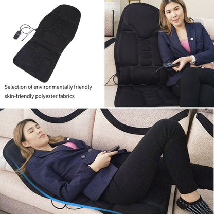 5 Massage Heads 8 Modes Car / Household Multifunctional Whole Body Cervical Massage Seat Cushion, Plug Type:EU Plug(Black) - Seat Accessories by PMC Jewellery | Online Shopping South Africa | PMC Jewellery | Buy Now Pay Later Mobicred