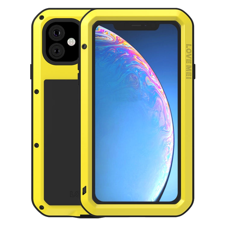 For iPhone 11 Pro Max LOVE MEI Metal Shockproof Waterproof Dustproof Protective Case(Yellow) - iPhone 11 Pro Max Cases by LOVE MEI | Online Shopping South Africa | PMC TechLife | Buy Now Pay Later Mobicred