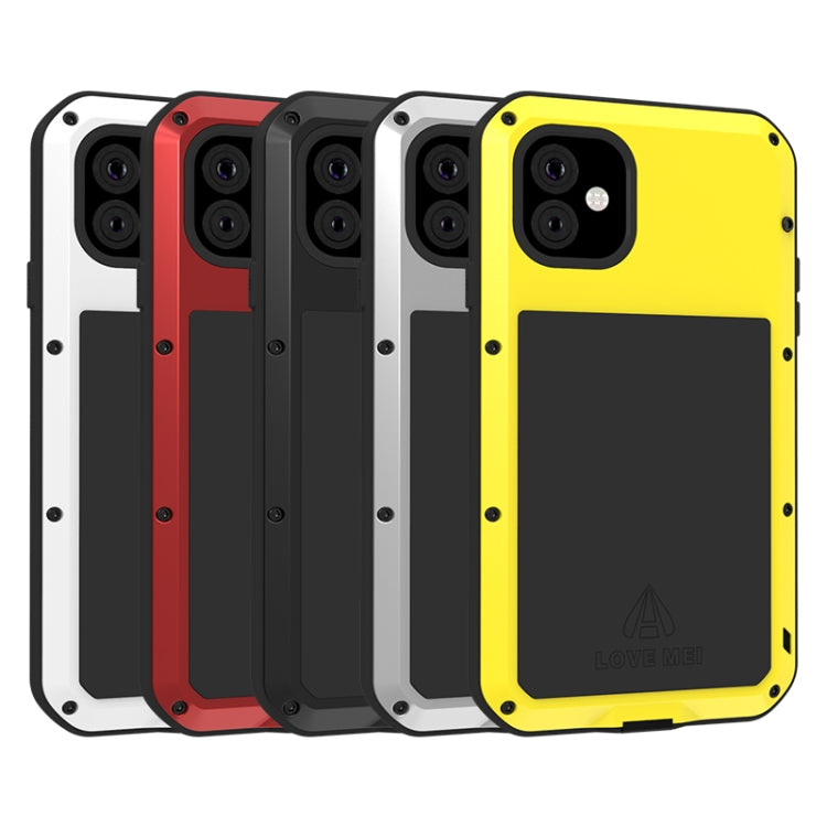 For iPhone 11 Pro Max LOVE MEI Metal Shockproof Waterproof Dustproof Protective Case(Yellow) - iPhone 11 Pro Max Cases by LOVE MEI | Online Shopping South Africa | PMC TechLife | Buy Now Pay Later Mobicred