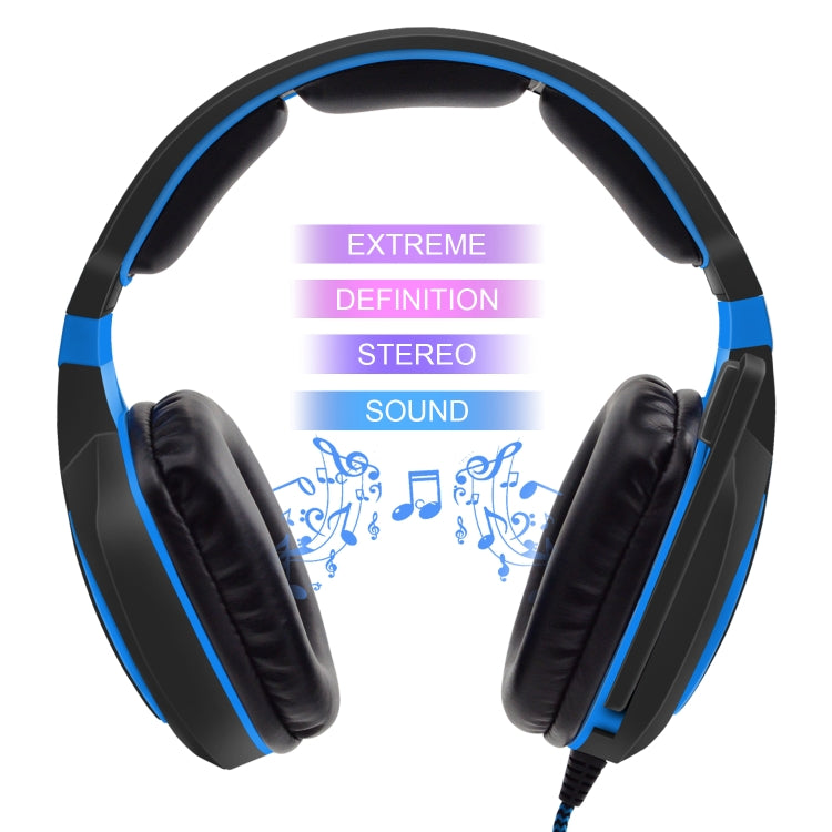 Anivia AH28 3.5mm Stereo Sound Wired Gaming Headset with Microphone(Black Blue) - Multimedia Headset by SADES | Online Shopping South Africa | PMC Jewellery | Buy Now Pay Later Mobicred