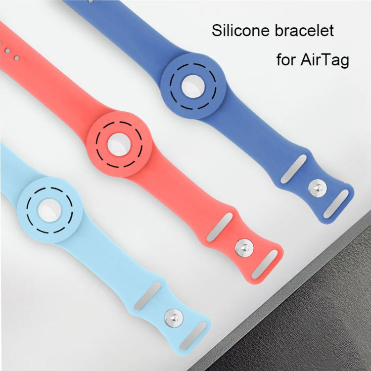 Anti-scratch Shockproof Silicone Bracelet Strap Protective Cover Case For AirTag(Orange) -  by PMc TechLife | Online Shopping South Africa | PMc TechLife | Buy Now Pay Later Mobicred