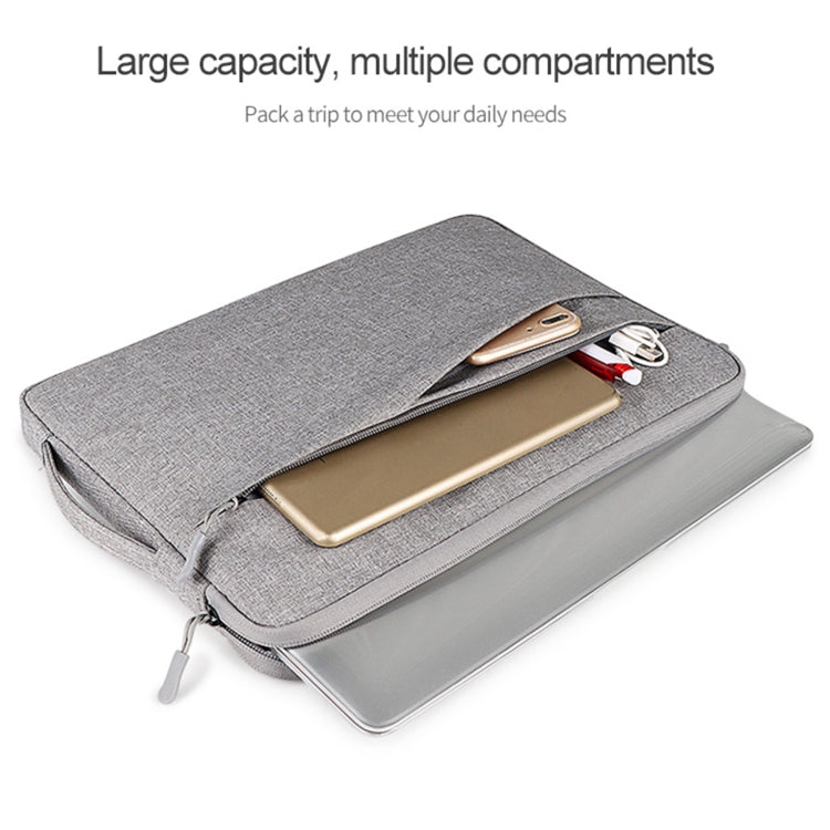 ND01DS Polyester Notebook Laptop Liner Bag with Small Bag, Size:13.3 inch(Hemp Grey) - 13.3 inch by PMC Jewellery | Online Shopping South Africa | PMC Jewellery | Buy Now Pay Later Mobicred