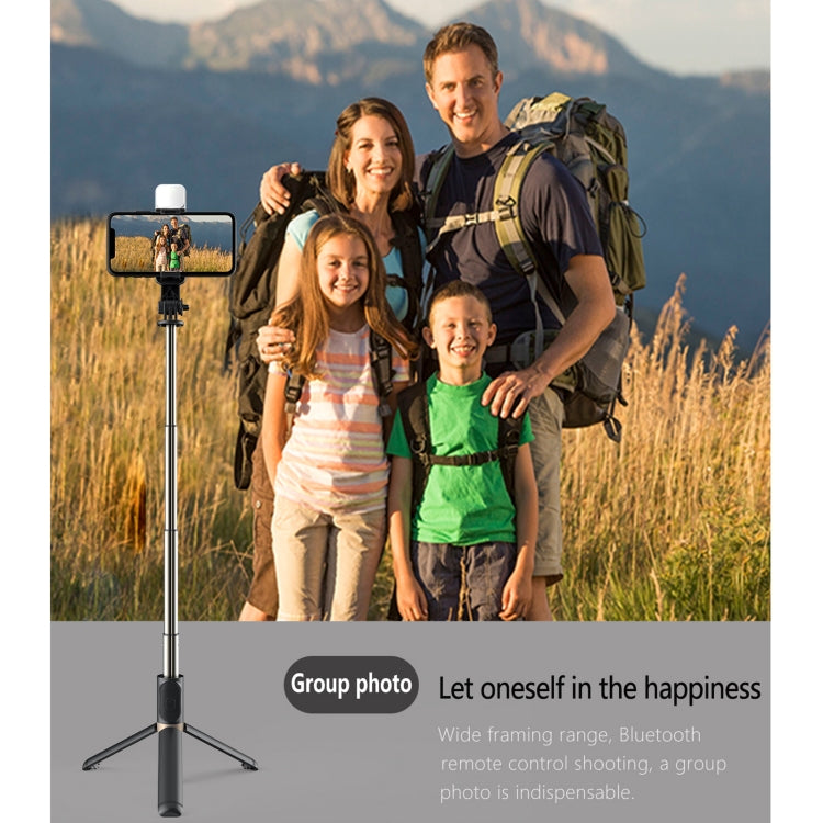 Q03S Fill Light Bluetooth Selfie Stick Tripod Mobile Phone Holder(Black) - Selfie Sticks by PMC Jewellery | Online Shopping South Africa | PMC Jewellery | Buy Now Pay Later Mobicred