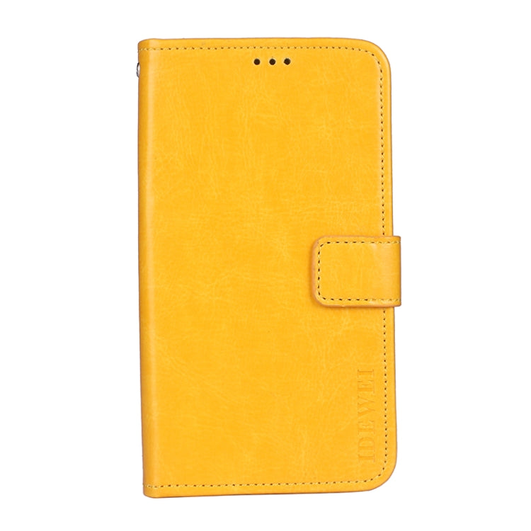 For Wiko Power U30 idewei Crazy Horse Texture Horizontal Flip Leather Case with Holder & Card Slots & Wallet(Yellow) - Wiko by idewei | Online Shopping South Africa | PMC Jewellery | Buy Now Pay Later Mobicred