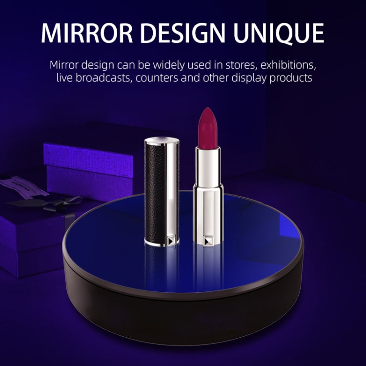 Intelligent APP Screen Display Electric Rotating Turntable Mirror Display Stand Live Broadcast Video Shooting Props Turntable(Blue Light) - free shipping - PMc TechLife - Order now!