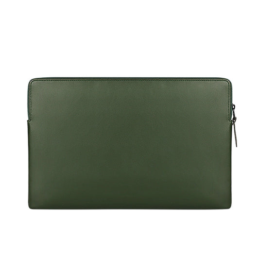 ND09 Laptop Thin and Light PU Liner Bag, Size:14.1-15.4 inch(ArmyGreen) - 14.1 inch by PMC Jewellery | Online Shopping South Africa | PMC Jewellery | Buy Now Pay Later Mobicred