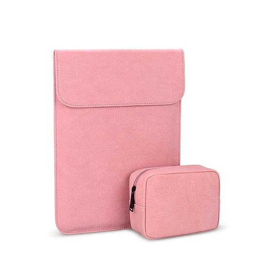 PU02 Ultra-thin Notebook Liner Bag with Small Bag, Size:11.6-12.5 inch(Pink) - 12.1 inch by PMC Jewellery | Online Shopping South Africa | PMC Jewellery | Buy Now Pay Later Mobicred