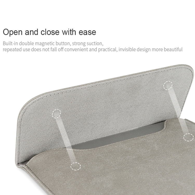 PU02 Ultra-thin Notebook Liner Bag with Small Bag, Size:13.3 inch(Dark Grey) - free shipping - PMC TechLife - Order now!