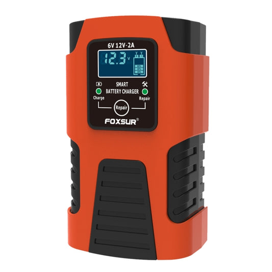 FOXSUR 2A / 6V / 12V Car / Motorcycle 3-stage Full Smart Battery Charger, Plug Type:US Plug(Red) - Battery Charger by FOXSUR | Online Shopping South Africa | PMC Jewellery | Buy Now Pay Later Mobicred
