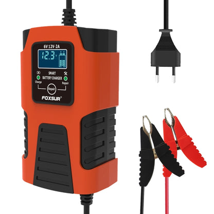 FOXSUR 2A / 6V / 12V Car / Motorcycle 3-stage Full Smart Battery Charger, Plug Type:US Plug(Red) - Battery Charger by FOXSUR | Online Shopping South Africa | PMC Jewellery | Buy Now Pay Later Mobicred