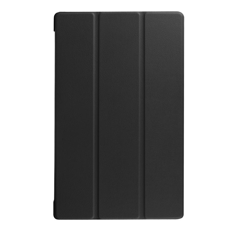 For Amazon Kindle Fire HD 10 2017 / 2019Custer Texture Horizontal Flip Leather Case with Three-folding Holder & Sleep / Wake-up Function(Black) - Amazon by PMC TechLife | Online Shopping South Africa | PMC TechLife | Buy Now Pay Later Mobicred