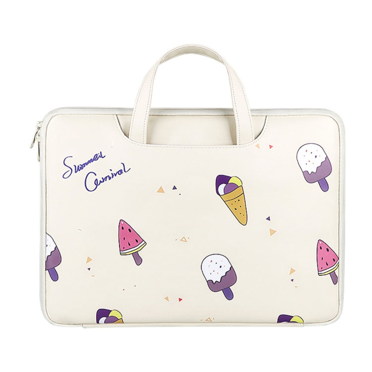 ST01KT Lightweight PU Printed Laptop Bag, Size:14.1-15.4 inch(Ice Cream) - 13.3 inch by PMC Jewellery | Online Shopping South Africa | PMC Jewellery | Buy Now Pay Later Mobicred