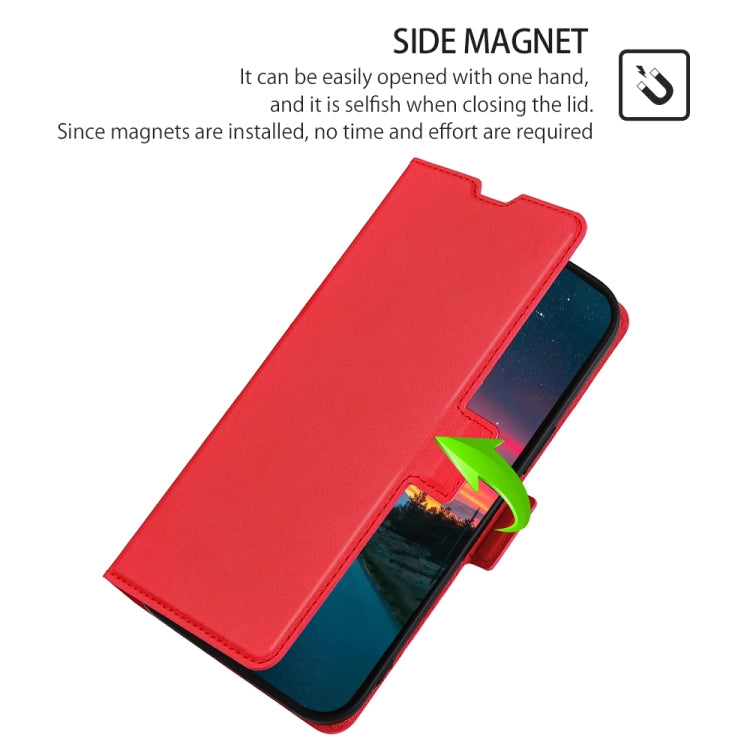 For Doogee X96 Pro Ultra-thin Voltage Side Buckle PU + TPU Horizontal Flip Leather Case with Holder & Card Slot(Red) - More Brand by PMC Jewellery | Online Shopping South Africa | PMC Jewellery | Buy Now Pay Later Mobicred