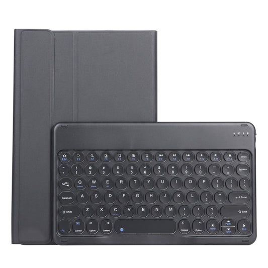 For Lenovo Pad Pro 11.5 inch 2021 TB-J716F / Tab P11 Pro 11.5 inch TB-J706F YAM13 Lambskin Texture Detachable Round Keycap Bluetooth Keyboard Leather Tablet Case with Holder(Black) - Lenovo Keyboard by PMC Jewellery | Online Shopping South Africa | PMC Jewellery