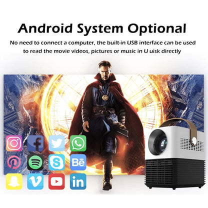 WEJOY L7 854x480P 100 ANSI Lumens Portable Home Theater LED HD Digital Projector with Battery, Android 6.0, 1G+8G, EU Plug - LED Projector by WEJOY | Online Shopping South Africa | PMC Jewellery | Buy Now Pay Later Mobicred