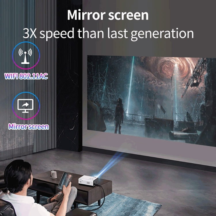 WEJOY Y5 800x480P 80 ANSI Lumens Portable Home Theater LED HD Digital Projector, Android 9.0, 1G+8G, UK Plug - LED Projector by WEJOY | Online Shopping South Africa | PMC Jewellery | Buy Now Pay Later Mobicred