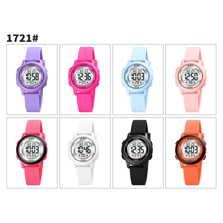 SKMEI 1721 Triplicate Round Dial LED Digital Display Luminous Silicone Strap Electronic Watch(Peach Red) - free shipping - PMC TechLife - Order now!
