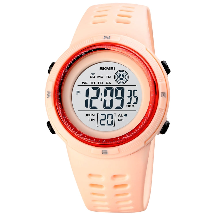 SKMEI 1773 Triplicate Round LED Dual Time Digital Display Colorful Backlight Electronic Watch(Pink) - free shipping - PMC TechLife - Order now!