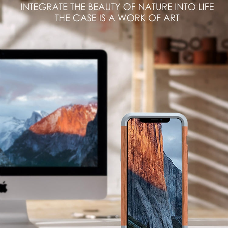For iPhone 13 Pro Max R-JUST Shockproof Iron + Wood Bumper Protective Case - free shipping - PMC TechLife - Order now!