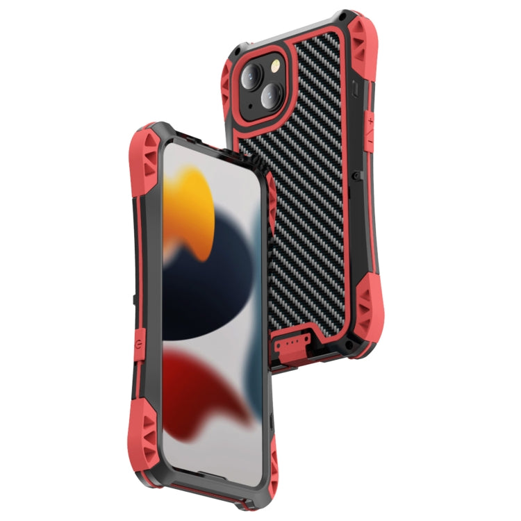 For iPhone 13 mini R-JUST AMIRA Shockproof Dustproof Waterproof Metal Protective Case (Red) - iPhone 13 mini Cases by R-JUST | Online Shopping South Africa | PMC TechLife | Buy Now Pay Later Mobicred