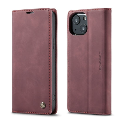 For iPhone 13 CaseMe-013 Multifunctional Retro Frosted Horizontal Flip Leather Case with Card Slot & Holder & Wallet(Wine Red) - iPhone 13 Cases by CaseMe | Online Shopping South Africa | PMC Jewellery | Buy Now Pay Later Mobicred