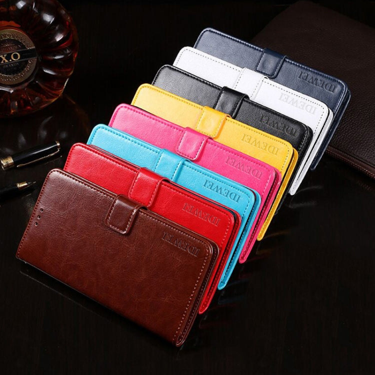 For iPhone 13 mini idewei Crazy Horse Texture Horizontal Flip Leather Case with Holder & Card Slots & Wallet (White) - iPhone 13 mini Cases by idewei | Online Shopping South Africa | PMC TechLife | Buy Now Pay Later Mobicred