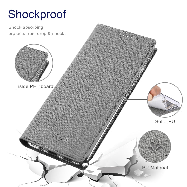 For Sharp Aquos R6 ViLi DMX Series Shockproof TPU + PU Leather Magnetic Attraction Horizontal Flip Case with Card Slot & Holder(Grey) - More Brand by ViLi | Online Shopping South Africa | PMC Jewellery | Buy Now Pay Later Mobicred