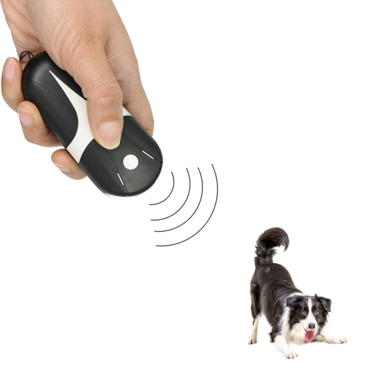 RC-534 Handheld Portable Ultrasonic Dog Repeller with LED Lights(Black + White) - Training Aids by PMC Jewellery | Online Shopping South Africa | PMC Jewellery | Buy Now Pay Later Mobicred