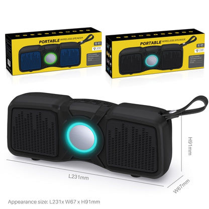 New Rixing NR-9011 Bluetooth 5.0 Portable Outdoor Wireless Bluetooth Speaker(Blue) - Desktop Speaker by NewRixing | Online Shopping South Africa | PMC Jewellery | Buy Now Pay Later Mobicred