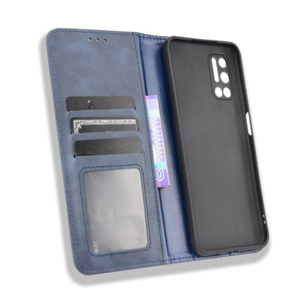 For Doogee N40 Pro Magnetic Buckle Retro Pattern Horizontal Flip Leather Case with Holder & Card Slot & Wallet(Blue) - More Brand by PMC Jewellery | Online Shopping South Africa | PMC Jewellery | Buy Now Pay Later Mobicred