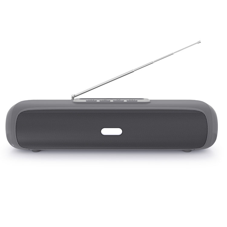 NewRixing NR-2027FM TWS Soundbar Bluetooth Speaker with Mobile Phone Holder & Antenna(Grey) - Desktop Speaker by NewRixing | Online Shopping South Africa | PMC Jewellery | Buy Now Pay Later Mobicred