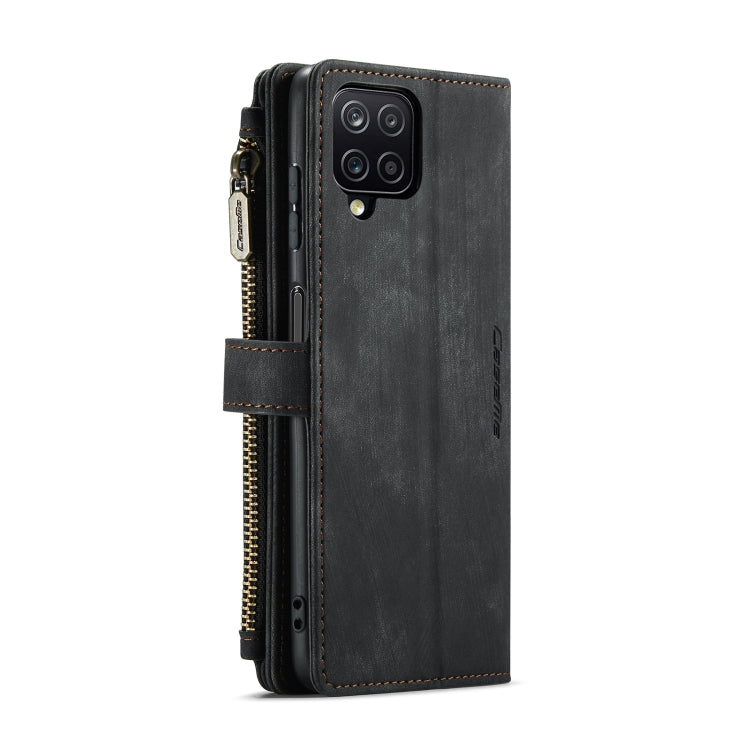 For Samsung Galaxy A12 CaseMe-C30 PU + TPU Multifunctional Horizontal Flip Leather Case with Holder & Card Slot & Wallet & Zipper Pocket(Black) - Galaxy Phone Cases by CaseMe | Online Shopping South Africa | PMC Jewellery | Buy Now Pay Later Mobicred