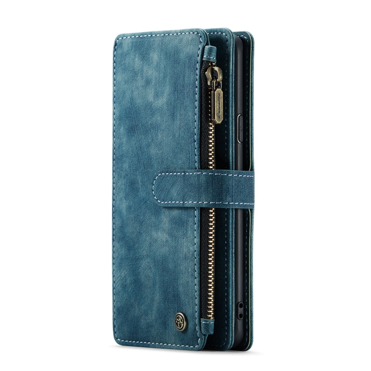 For Samsung Galaxy S9+ CaseMe-C30 PU + TPU Multifunctional Horizontal Flip Leather Case with Holder & Card Slot & Wallet & Zipper Pocket(Blue) - Galaxy Phone Cases by CaseMe | Online Shopping South Africa | PMC Jewellery | Buy Now Pay Later Mobicred