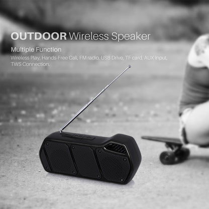 NewRixing NR-5011fm Outdoor Portable Bluetooth Speakerr, Support Hands-free Call / TF Card / FM / U Disk(Black) - Desktop Speaker by NewRixing | Online Shopping South Africa | PMC Jewellery | Buy Now Pay Later Mobicred