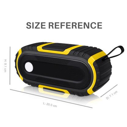 NewRixing NR-5016 Outdoor Splash-proof Water Bluetooth Speaker, Support Hands-free Call / TF Card / FM / U Disk(Yellow) - Desktop Speaker by NewRixing | Online Shopping South Africa | PMC Jewellery | Buy Now Pay Later Mobicred