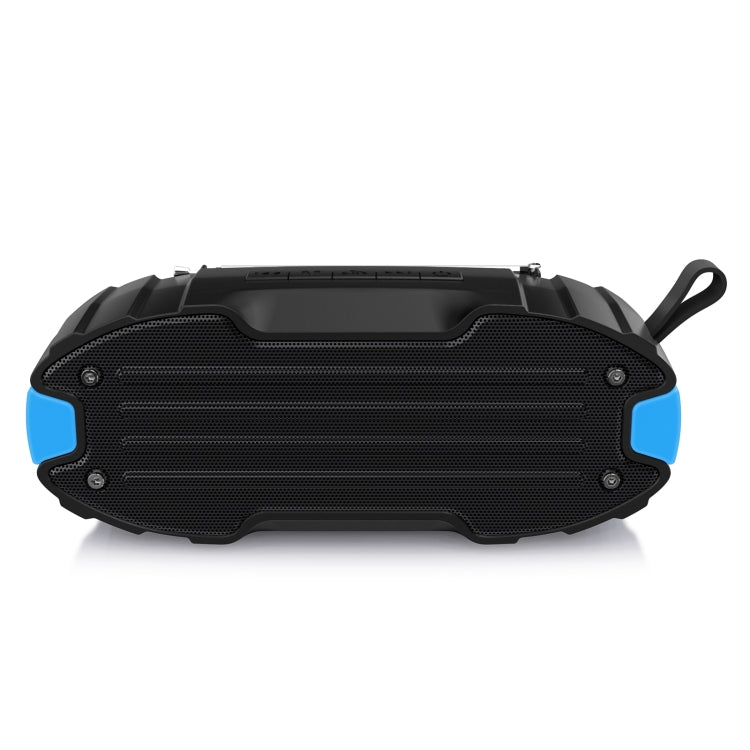 New Rixing NR-907FM TWS Outdoor Bluetooth Speaker Support Hands-free Call / FM with Handle & Antenna(Blue) - free shipping - PMC Jewellery - Order now!
