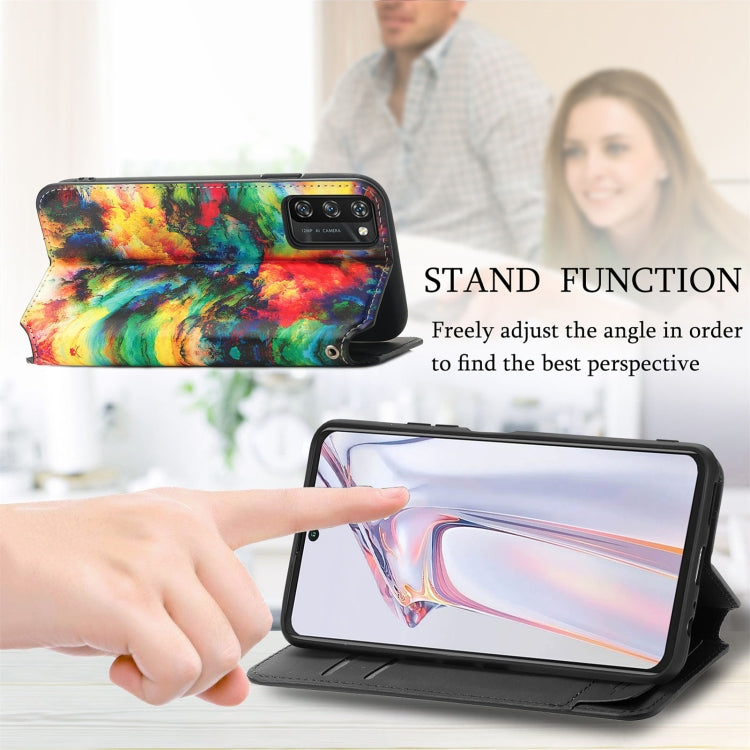 For Blackview A100 Colorful Magnetic Horizontal Flip PU Leather Case with Holder & Card Slot & Wallet(Colorful Cloud) - More Brand by PMC Jewellery | Online Shopping South Africa | PMC Jewellery | Buy Now Pay Later Mobicred