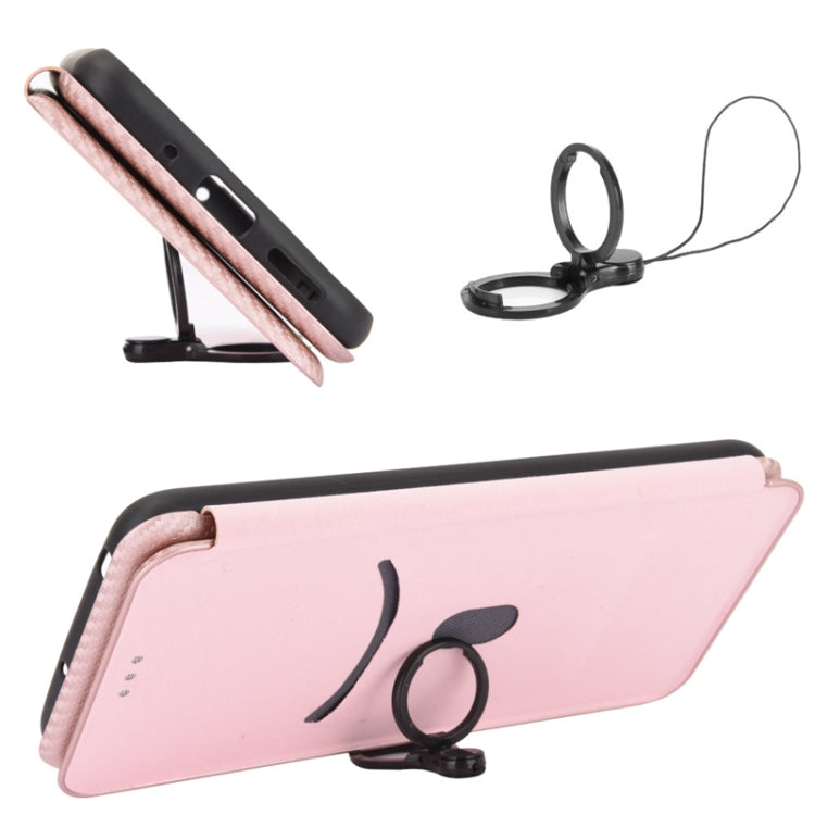 For Doogee S86 / S86 Pro Carbon Fiber Texture Horizontal Flip TPU + PC + PU Leather Case with Card Slot(Pink) - More Brand by PMC Jewellery | Online Shopping South Africa | PMC Jewellery | Buy Now Pay Later Mobicred