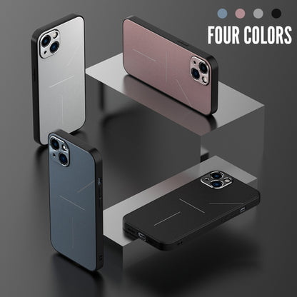 For iPhone 12 R-JUST RJ-52 3-Line Style Metal TPU Shockproof Protective Case(Black) - iPhone 12 / 12 Pro Cases by R-JUST | Online Shopping South Africa | PMC Jewellery