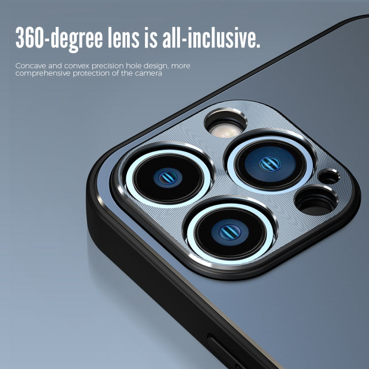 For iPhone 12 R-JUST RJ-52 3-Line Style Metal TPU Shockproof Protective Case(Silver) - iPhone 12 / 12 Pro Cases by R-JUST | Online Shopping South Africa | PMC TechLife | Buy Now Pay Later Mobicred