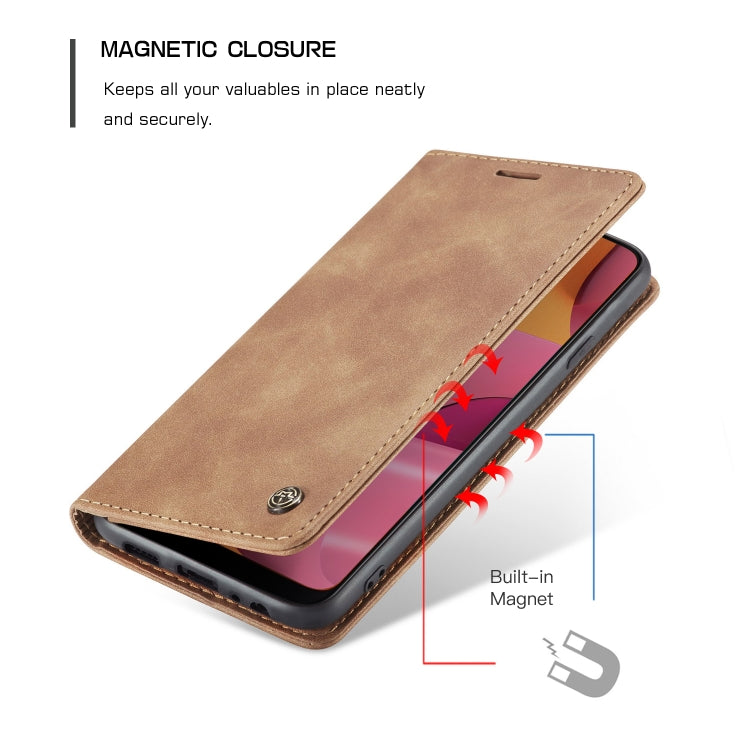 For Galaxy A20s CaseMe-013 Multifunctional Horizontal Flip Leather Case with Card Slot & Holder & Wallet(Brown) - Galaxy Phone Cases by CaseMe | Online Shopping South Africa | PMC Jewellery | Buy Now Pay Later Mobicred