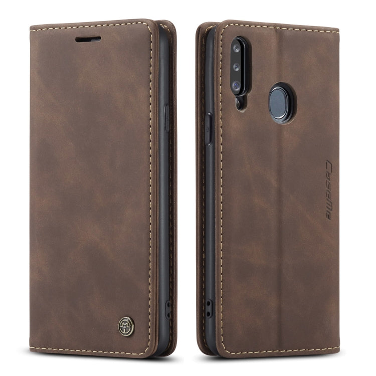 For Galaxy A20s CaseMe-013 Multifunctional Horizontal Flip Leather Case with Card Slot & Holder & Wallet(Coffee) - Galaxy Phone Cases by CaseMe | Online Shopping South Africa | PMC Jewellery | Buy Now Pay Later Mobicred