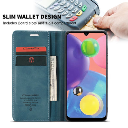 For Galaxy A70s CaseMe-013 Multifunctional Horizontal Flip Leather Case with Card Slot & Holder & Wallet(Blue) - Galaxy Phone Cases by CaseMe | Online Shopping South Africa | PMC Jewellery | Buy Now Pay Later Mobicred