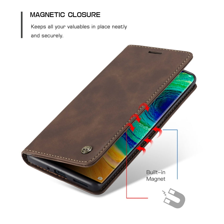 For Huawei Mate 30 Pro 4G / 5G CaseMe-013 Multifunctional Horizontal Flip Leather Case with Card Slot & Holder & Wallet(Coffee) - Huawei Cases by CaseMe | Online Shopping South Africa | PMC Jewellery | Buy Now Pay Later Mobicred