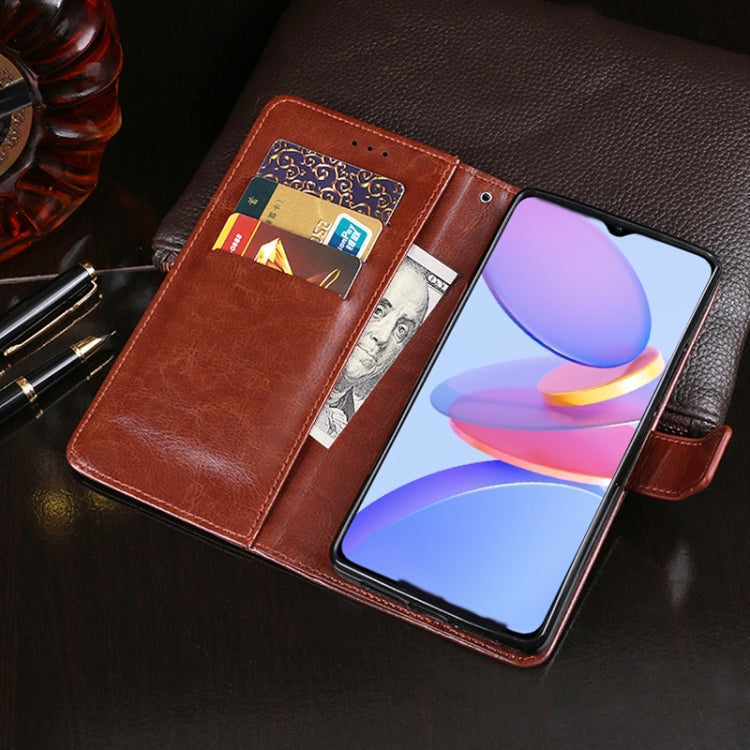 For U-MAGIC 30e idewei Crazy Horse Texture Horizontal Flip Leather Case with Holder & Card Slots & Wallet(White) - More Brand by idewei | Online Shopping South Africa | PMC Jewellery | Buy Now Pay Later Mobicred