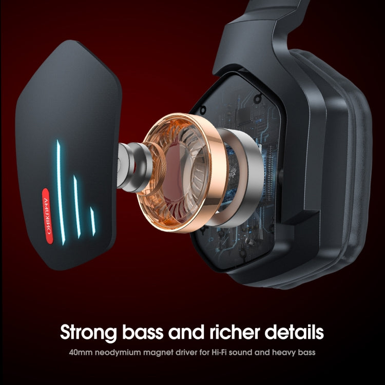 ONIKUMA B60 Bluetooth 5.0 Adjustable Strong Bass Gaming Wireless Bluetooth Headset with Microphone(Black) - Multimedia Headset by ONIKUMA | Online Shopping South Africa | PMC Jewellery | Buy Now Pay Later Mobicred