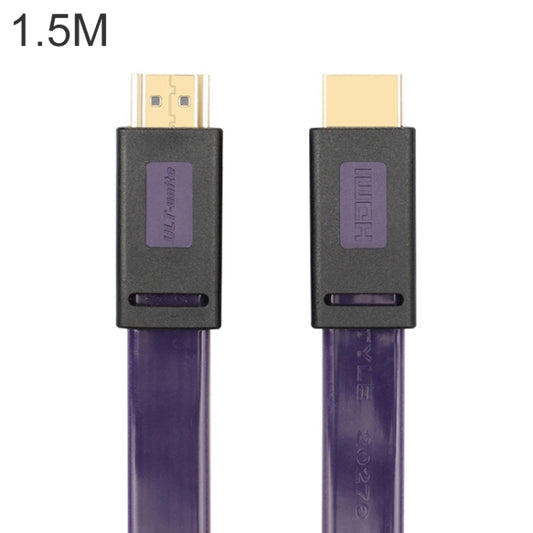 ULT-unite 4K Ultra HD Gold-plated HDMI to HDMI Flat Cable, Cable Length:1.5m(Transparent Purple) - Cable by ult-unite | Online Shopping South Africa | PMC Jewellery | Buy Now Pay Later Mobicred