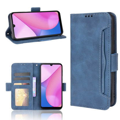 For Blackview Oscal C20 Skin Feel Calf Pattern Horizontal Flip Leather Case with Holder & Card Slots & Photo Frame(Blue) - More Brand by PMC Jewellery | Online Shopping South Africa | PMC Jewellery | Buy Now Pay Later Mobicred