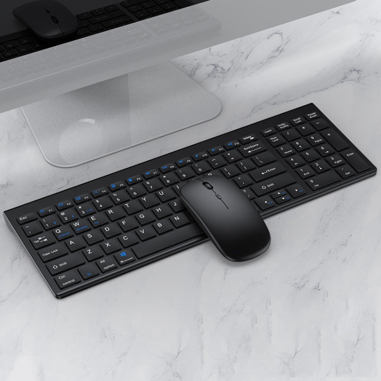 109 Three-mode Wireless Bluetooth Keyboard Mouse Set(Black) - Wireless Keyboard by PMC Jewellery | Online Shopping South Africa | PMC Jewellery | Buy Now Pay Later Mobicred