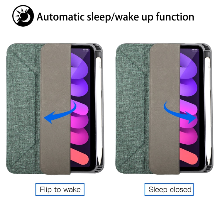 For iPad mini 6 / mini 2024 Mutural Multi-fold Smart Leather Tablet Case(Blue) - free shipping - PMC TechLife - Order now!